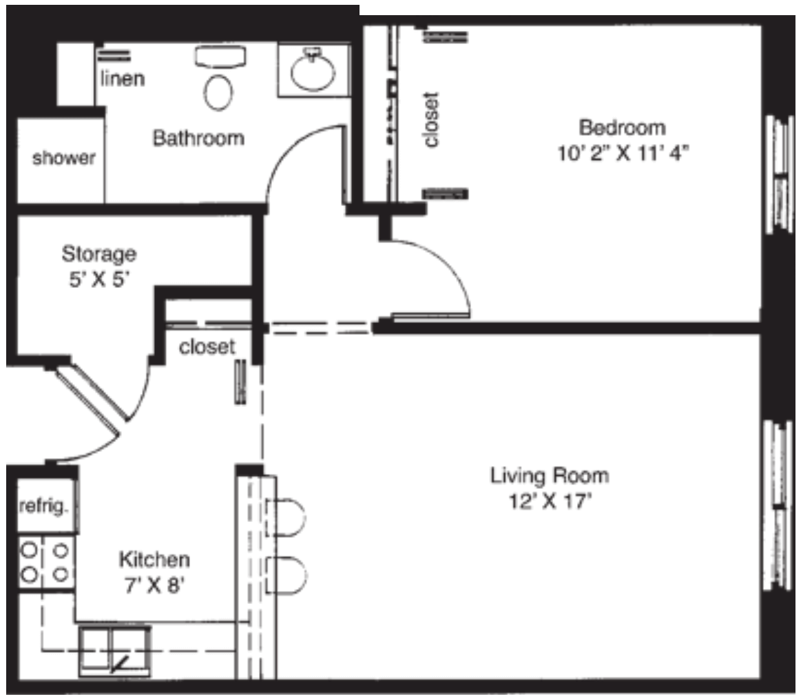 I bedroom apartment